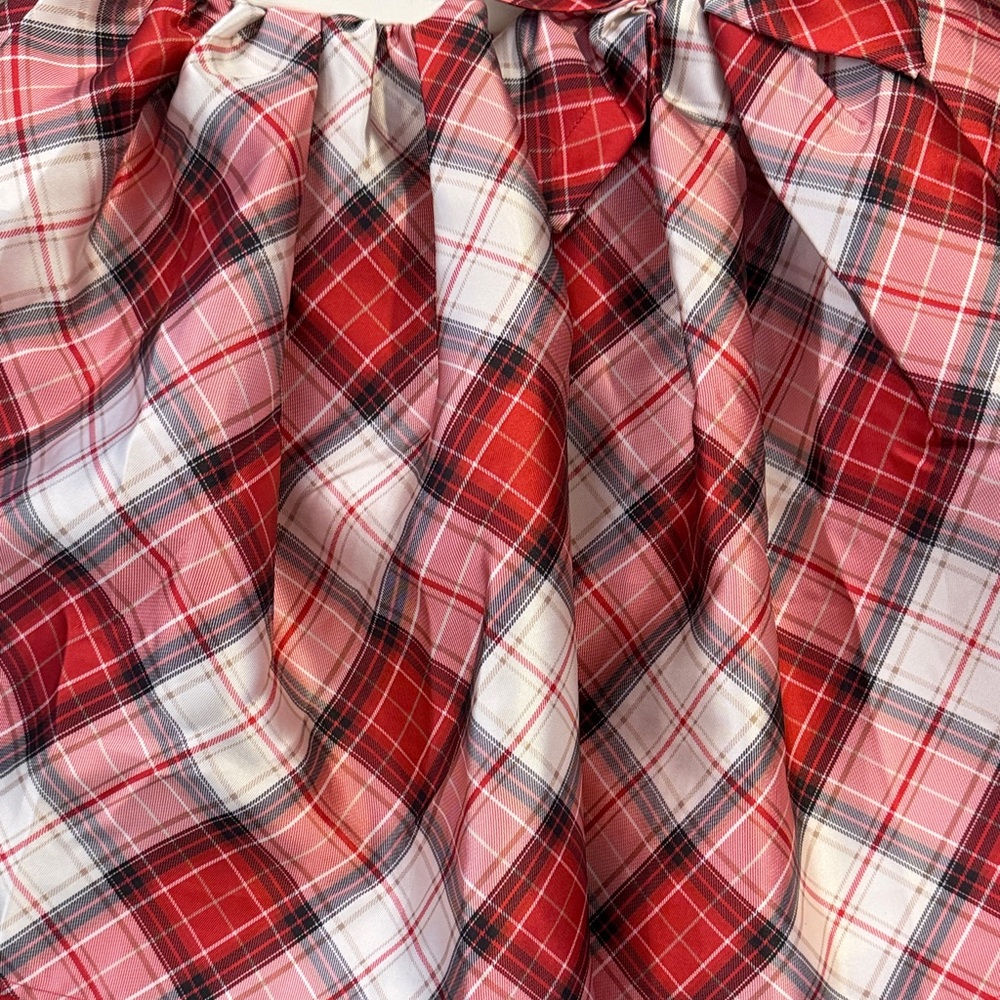 H&M Cream Top with Red Plaid Skirt Kids Dress - Picture 5 of 10